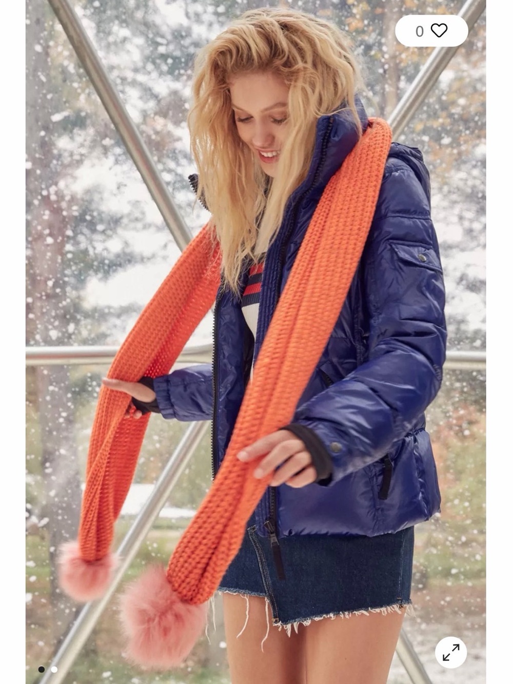 New Urban outfitters Color blocked Pompom Scarf.